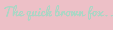 Image with Font Color ABD6C5 and Background Color EDC0C7